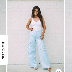 Light blue cargo pants